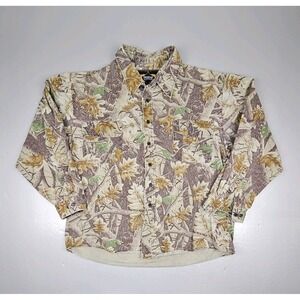 VTG Master Sportsman Camo Outfit Men Top L. Pants (34x29)‎ Double Knee Outdoor